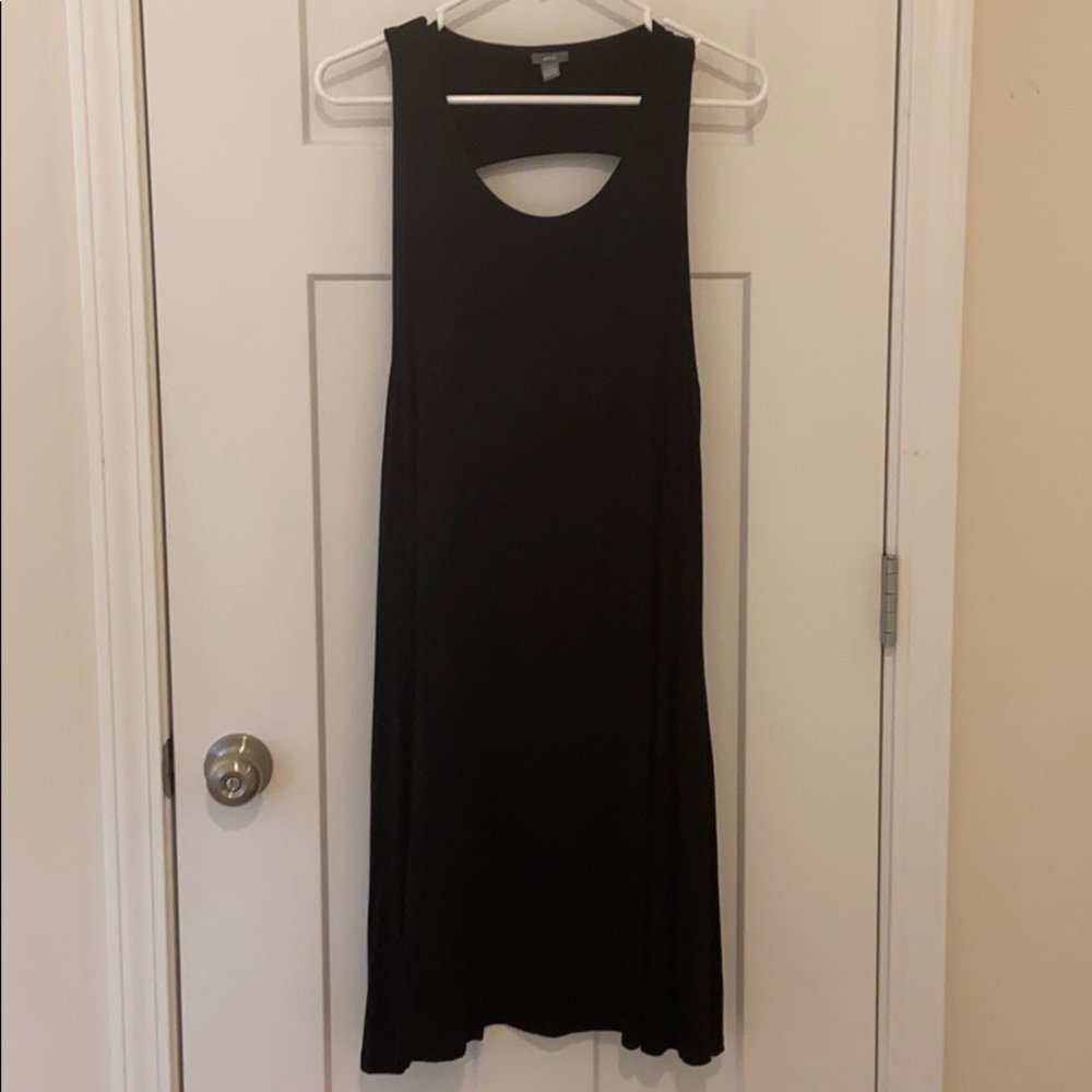 Open back black dress